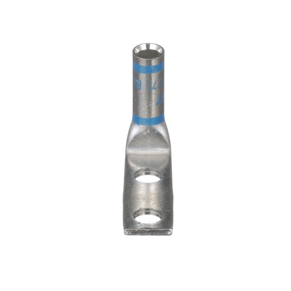 Panduit Two-Hole Compression Lug, 6 AWG Max, Standard Barrel, Copper, Blue LCD6-14BF-L - main